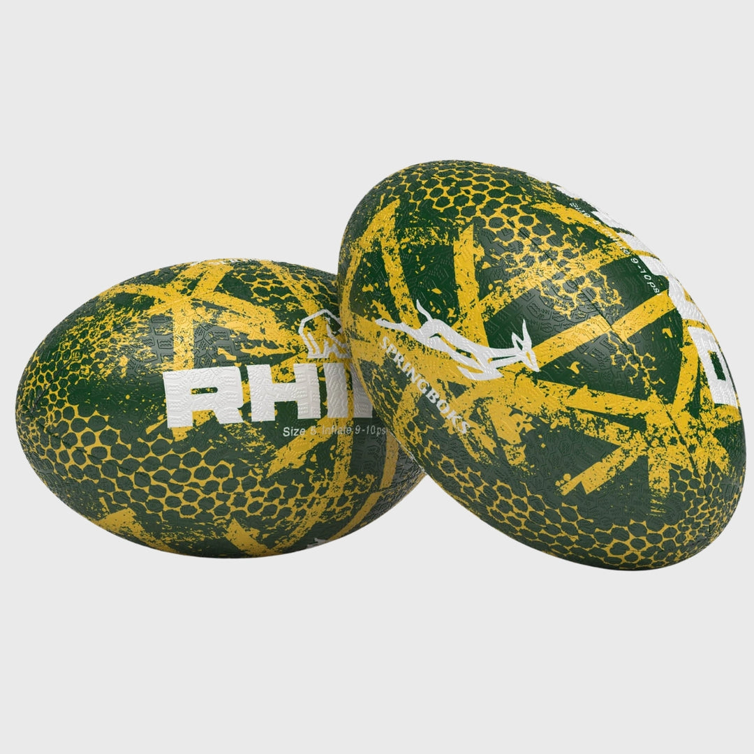 Rhino Springboks Graffiti Rugby Ball Green - Rugbystuff.com