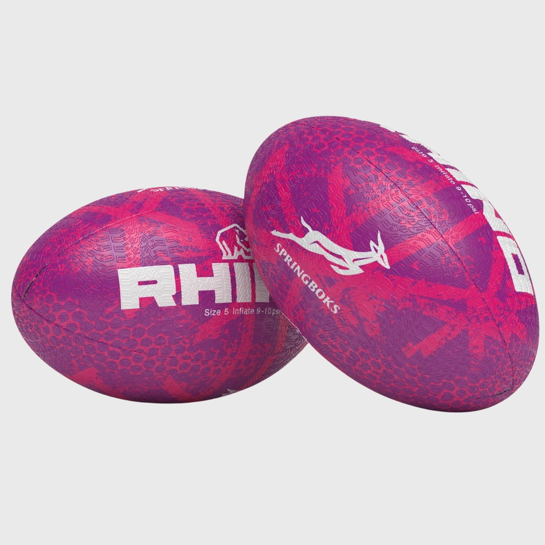 Rhino Springboks Graffiti Rugby Ball Pink - Rugbystuff.com