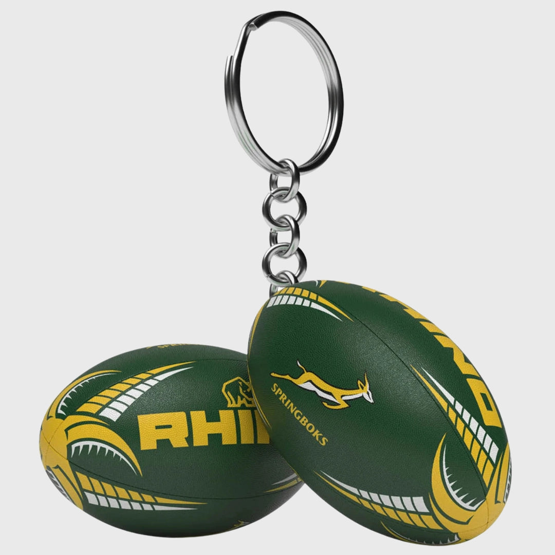 Rhino Springboks Rugby Ball Keyring - Rugbystuff.com