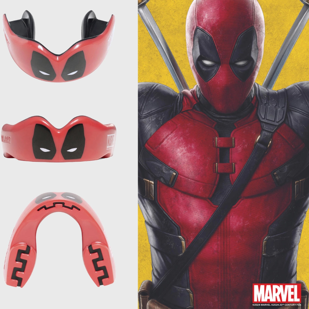 Safejawz Marvel Deadpool Mouthguard - Rugbystuff.com