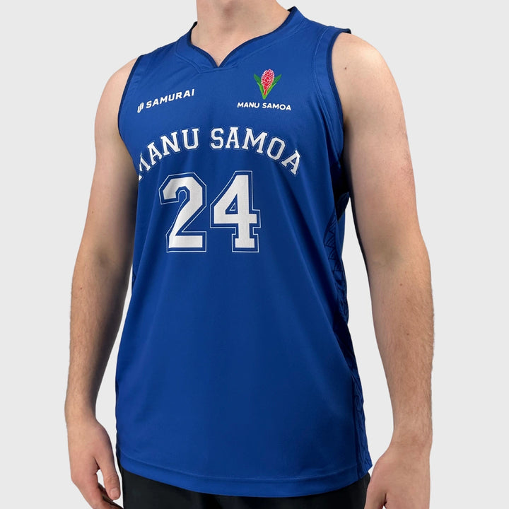 Samurai Samoa Rugby Men's Basketball Vest 2024/25 - Rugbystuff.com