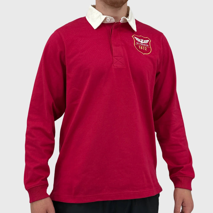 Castore Scarlets Retro Long Sleeve Rugby Jersey - Rugbystuff.com