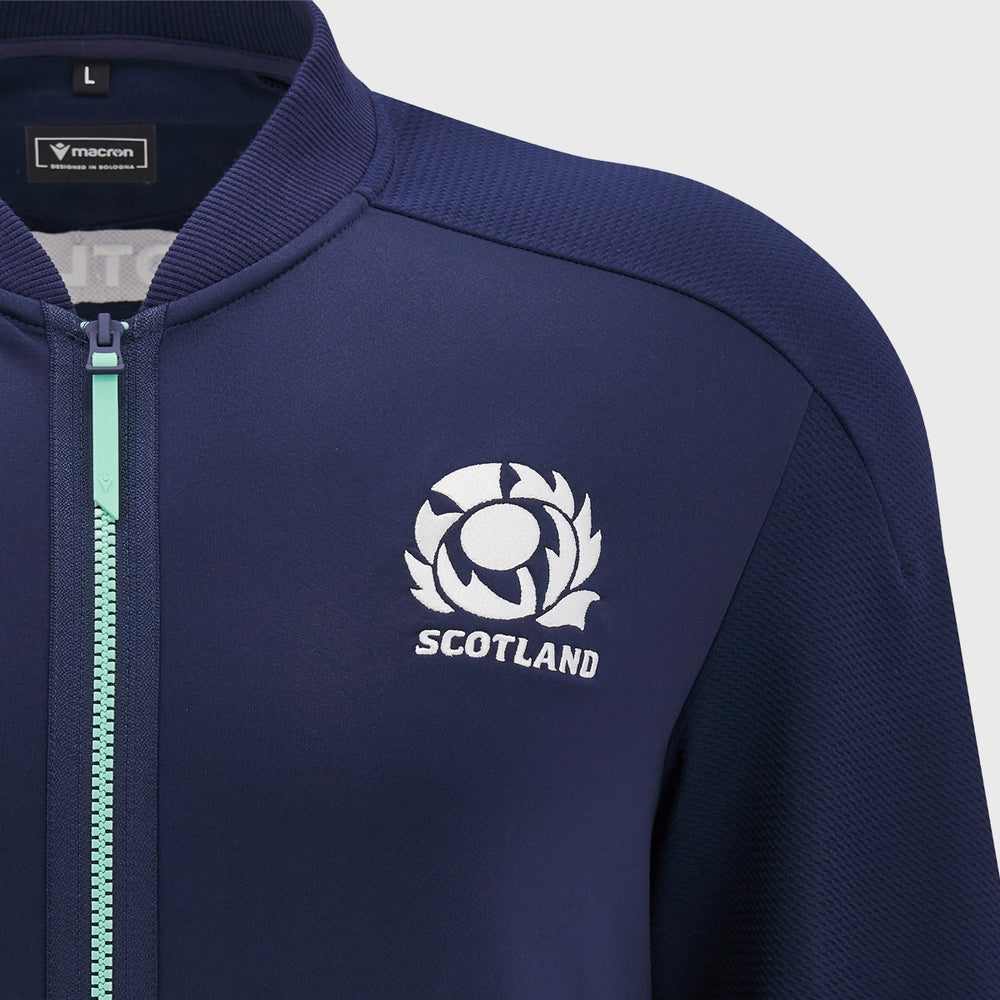Macron Scotland Rugby Full Zip Anthem Jacket 2024/25 - Rugbystuff.com