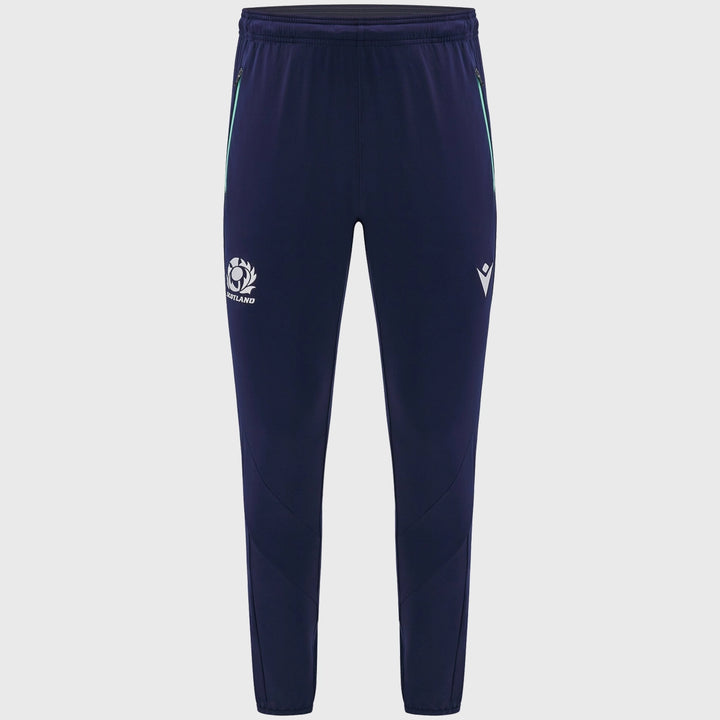 Macron Scotland Rugby Fitted Track Pants Navy - Rugbystuff.com