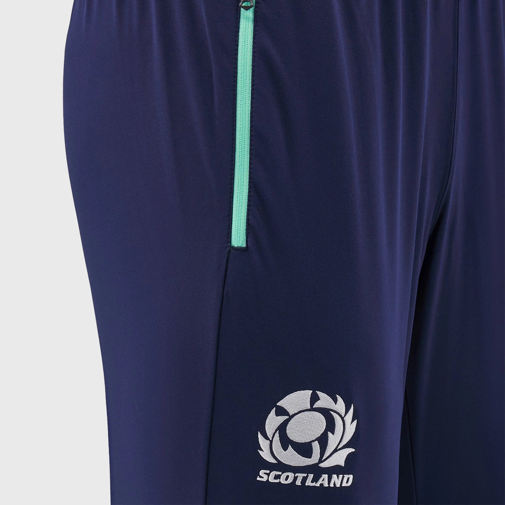 Macron Scotland Rugby Fitted Track Pants Navy - Rugbystuff.com