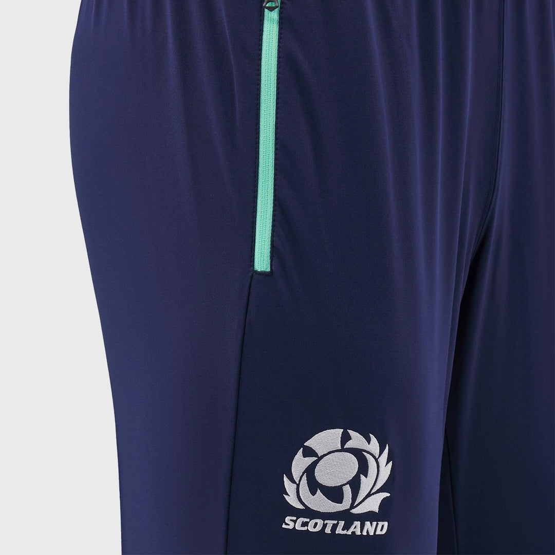 Macron Scotland Rugby Fitted Track Pants Navy - Rugbystuff.com