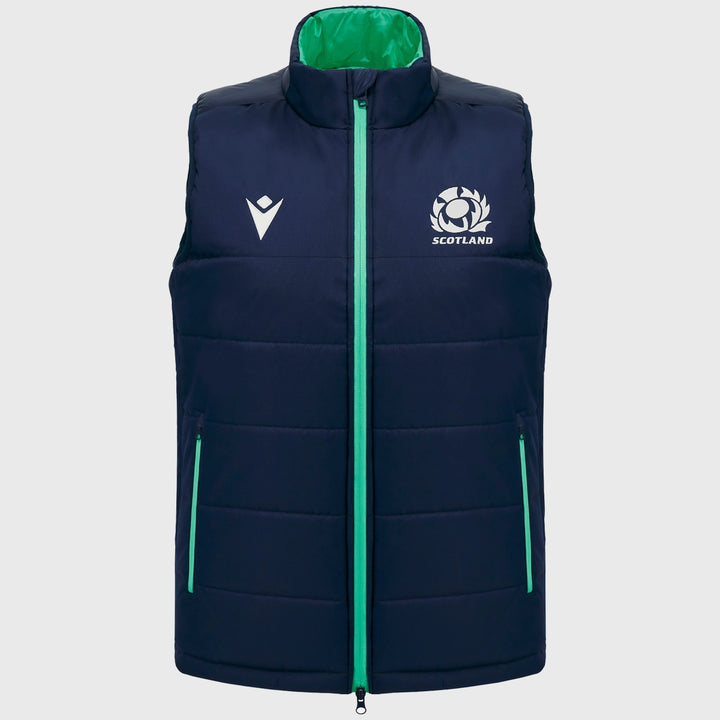 Macron Scotland Rugby Gilet Navy - Rugbystuff.com