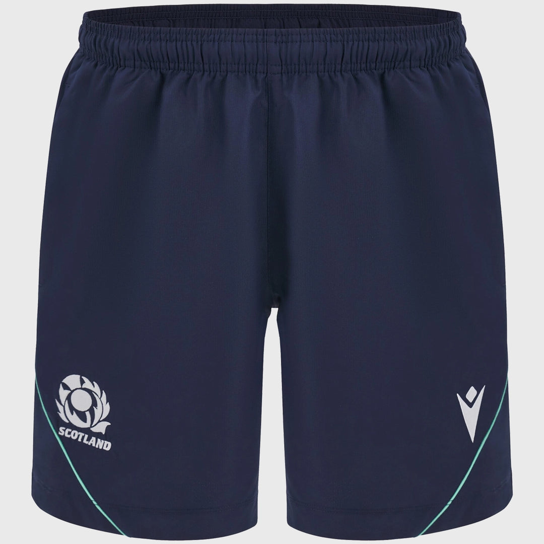 Macron Scotland Rugby Kid's Bermuda Gym Shorts Navy - Rugbystuff.com