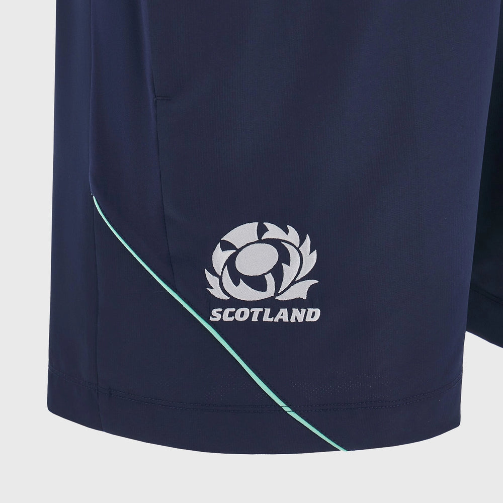 Macron Scotland Rugby Kid's Bermuda Gym Shorts Navy - Rugbystuff.com