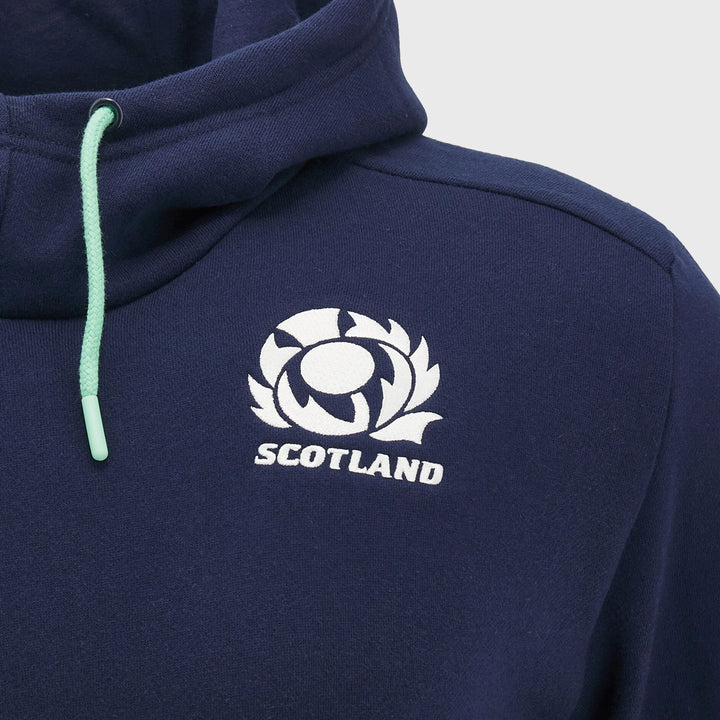 Macron Scotland Rugby Cotton Hoody Navy - Rugbystuff.com