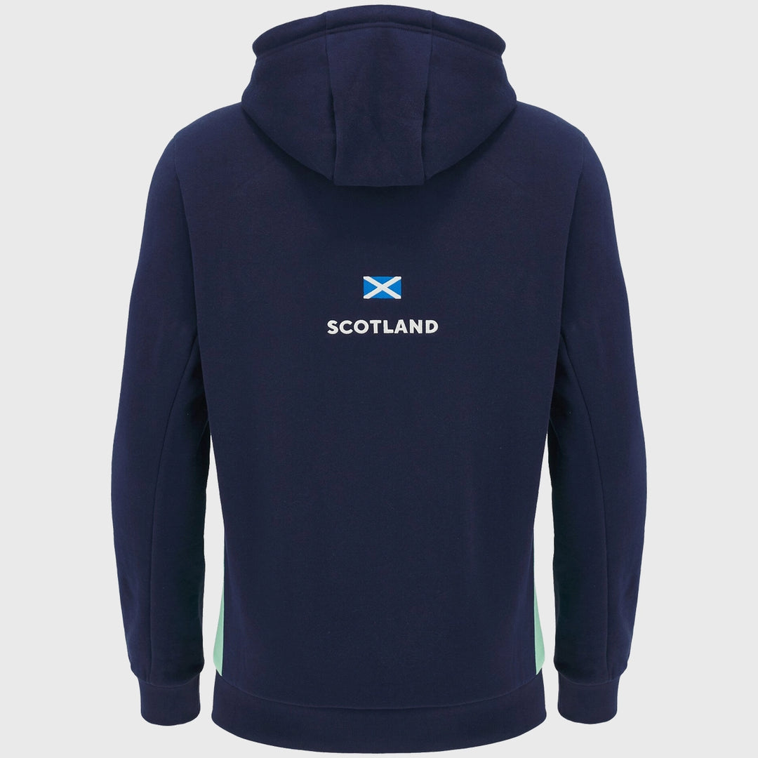 Macron Scotland Rugby Cotton Hoody Navy - Rugbystuff.com