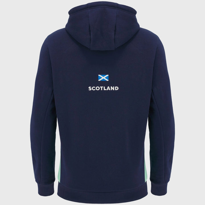 Macron Scotland Rugby Kid's Cotton Hoody Navy - Rugbystuff.com