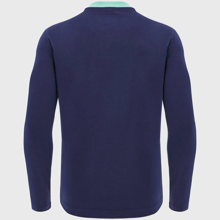 Macron Scotland Rugby Long Sleeve Cotton Tee Navy - Rugbystuff.com