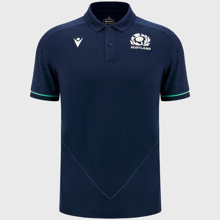 Macron Scotland Rugby Polo Shirt Navy - Rugbystuff.com