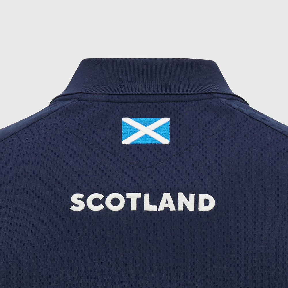 Macron Scotland Rugby Polo Shirt Navy - Rugbystuff.com