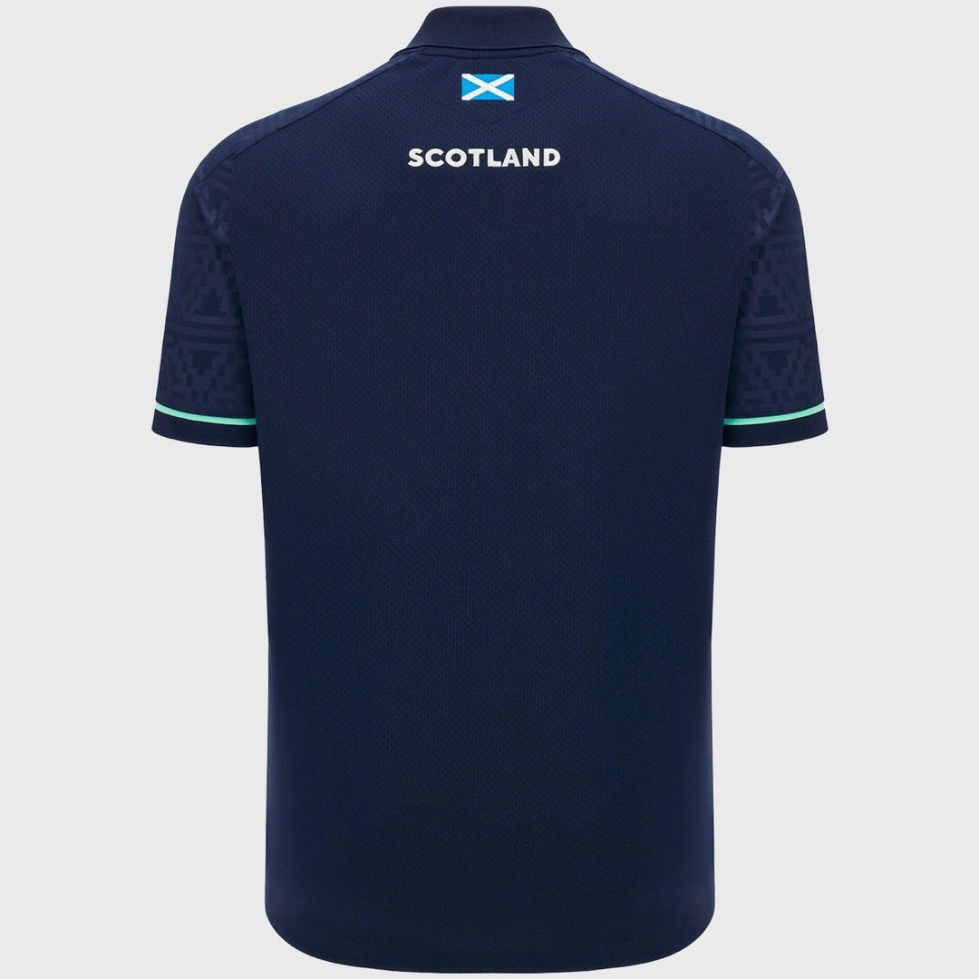 Macron Scotland Rugby Polo Shirt Navy - Rugbystuff.com