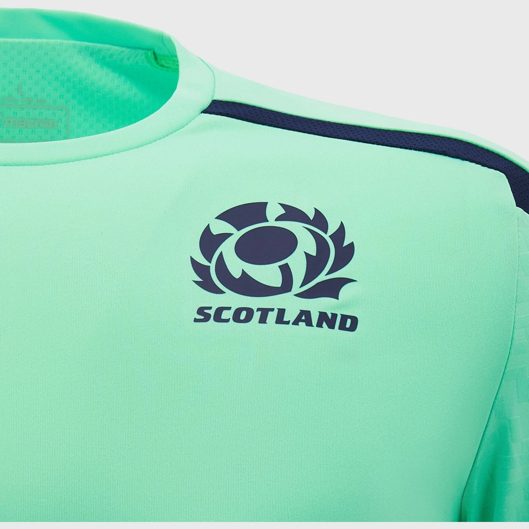 Macron Scotland Rugby Poly Tee Sea Green - Rugbystuff.com