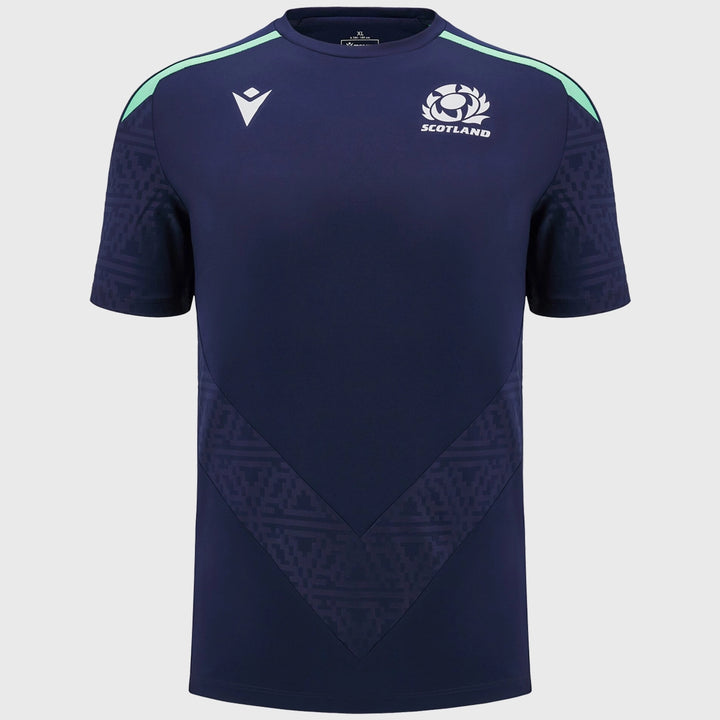 Macron Scotland Rugby Poly Tee Navy - Rugbystuff.com