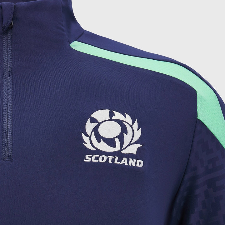 Macron Scotland Rugby Training 1/4 Zip Navy - Rugbystuff.com