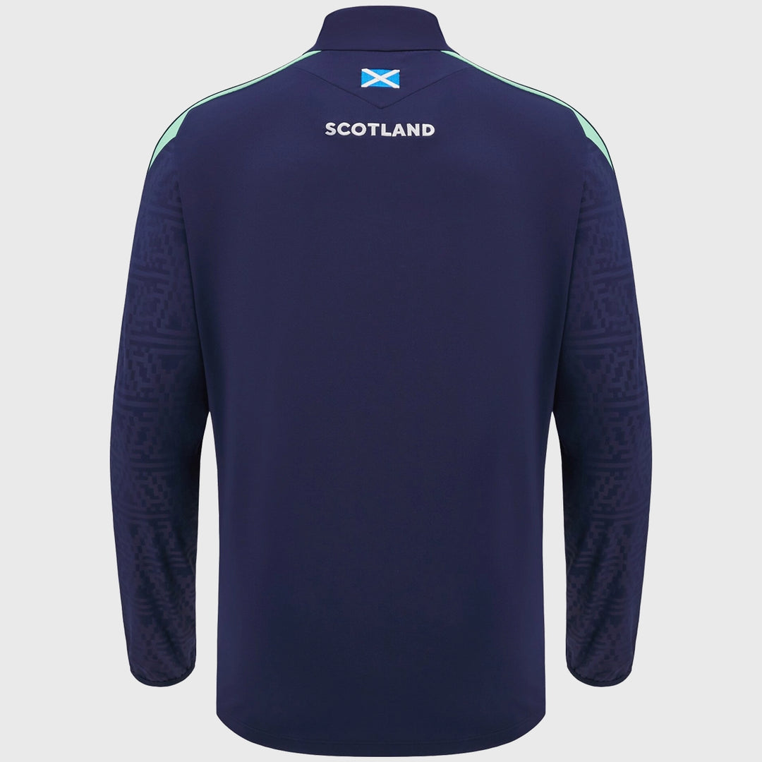 Macron Scotland Rugby Training 1/4 Zip Navy - Rugbystuff.com