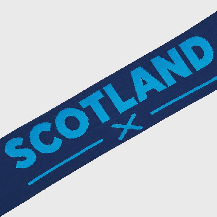 Macron Scotland Rugby Text Scarf Navy/Sky - Rugbystuff.com