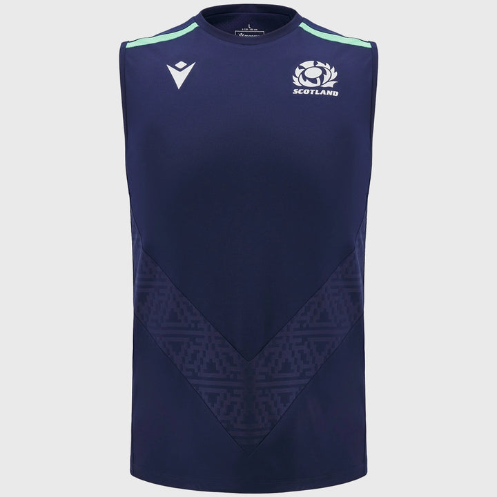 Macron Scotland Rugby Sleeveless Tee Navy - Rugbystuff.com