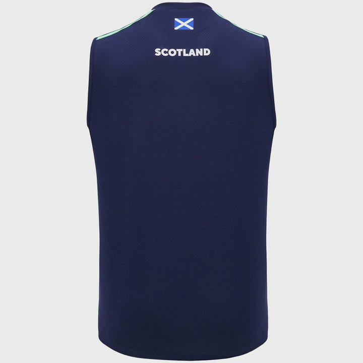 Macron Scotland Rugby Sleeveless Tee Navy - Rugbystuff.com