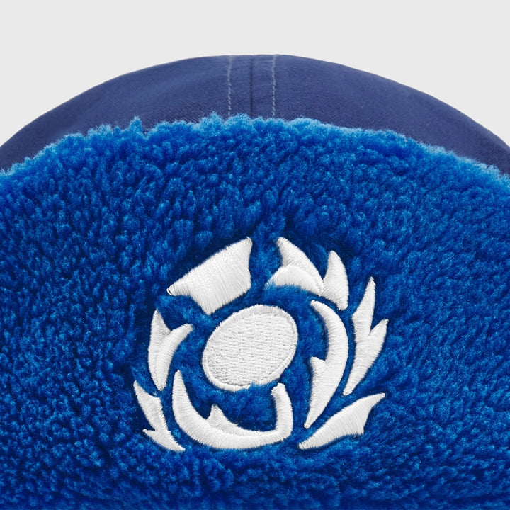 Macron Scotland Rugby Trapper Fleece Hat Navy - Rugbystuff.com