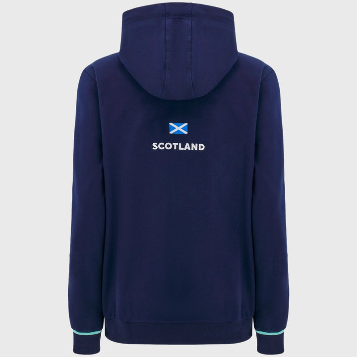 Macron Scotland Rugby Women's Full Zip Hoody Navy - Rugbystuff.com