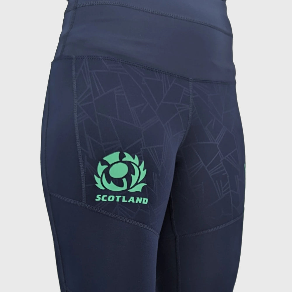 Macron Scotland Rugby Women's Leggings Navy - Rugbystuff.com