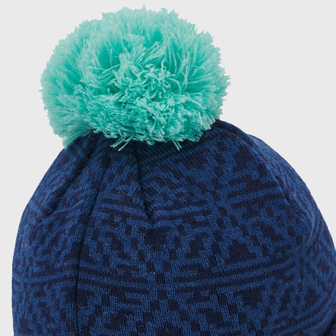 Macron Scotland Rugby Bobble Beanie Hat Navy/Green - Rugbystuff.com