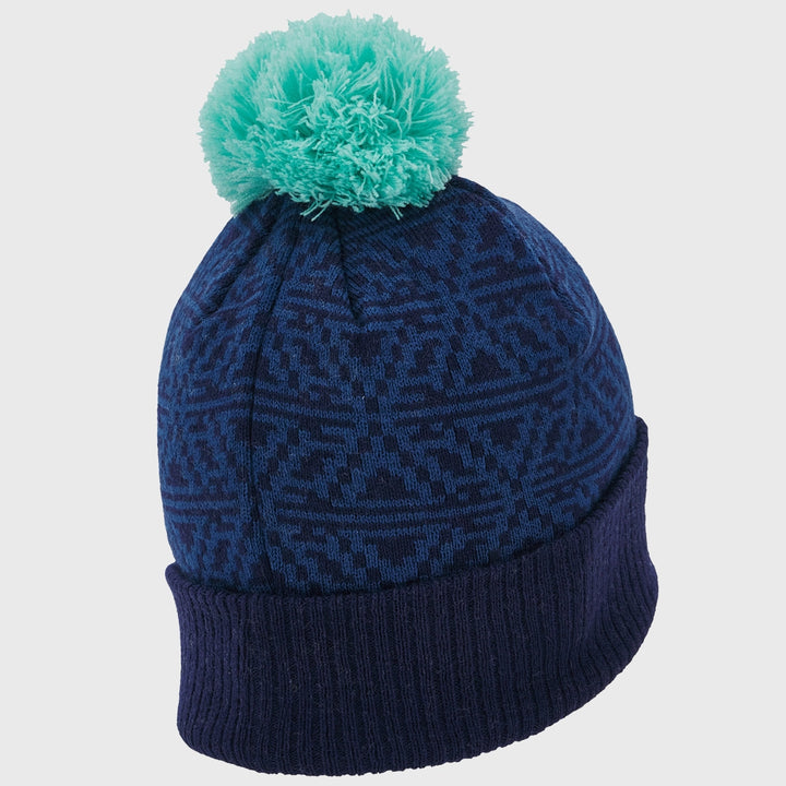 Macron Scotland Rugby Bobble Beanie Hat Navy/Green - Rugbystuff.com