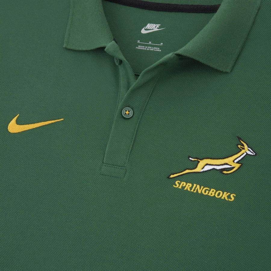 Nike Springboks Men's Unity Polo Shirt Green - Rugbystuff.com