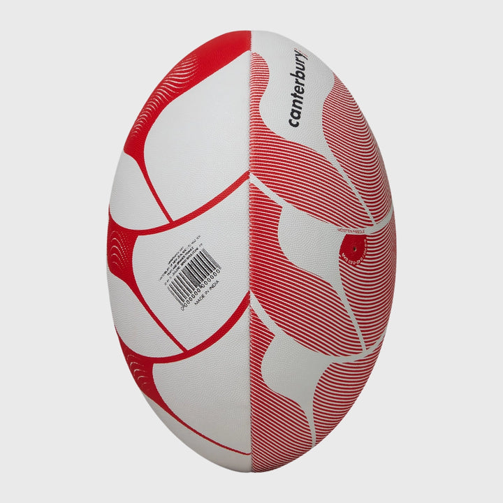 Canterbury Thrillseeker Rugby Ball White/Red - Rugbystuff.com