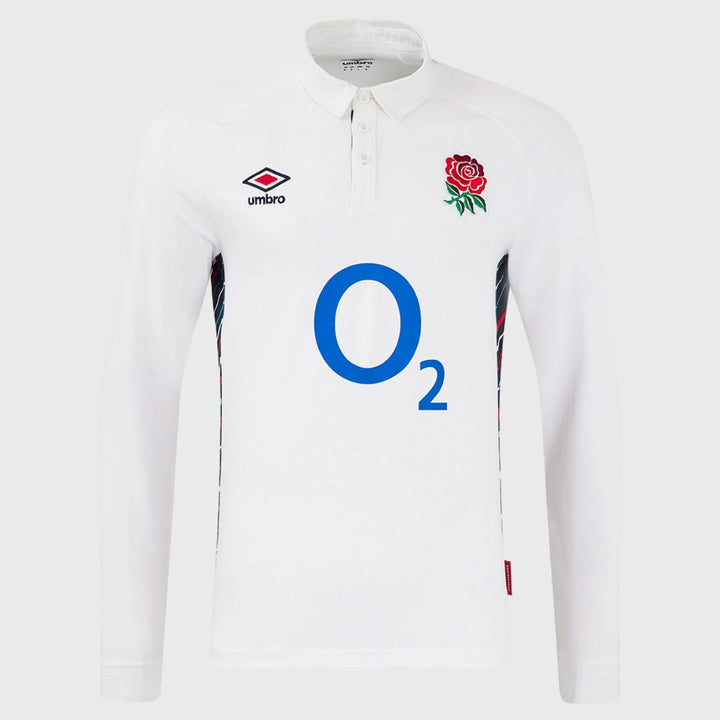 Umbro England Men's Home Classic Long Sleeve Rugby Jersey 2024/25 - Rugbystuff.com