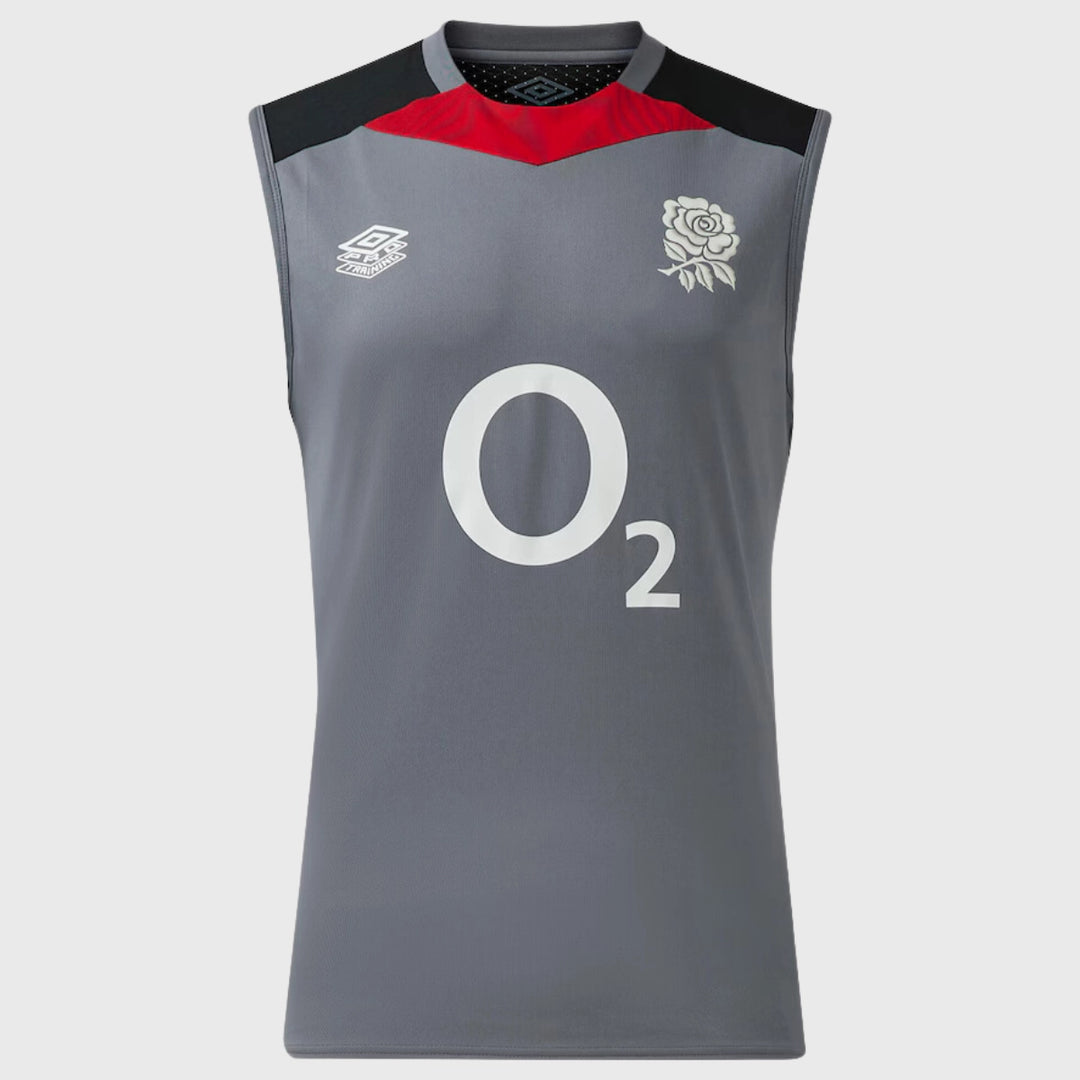 Umbro England Rugby Men's Sleeveless Tee Folkstone Grey - Rugbystuff.com