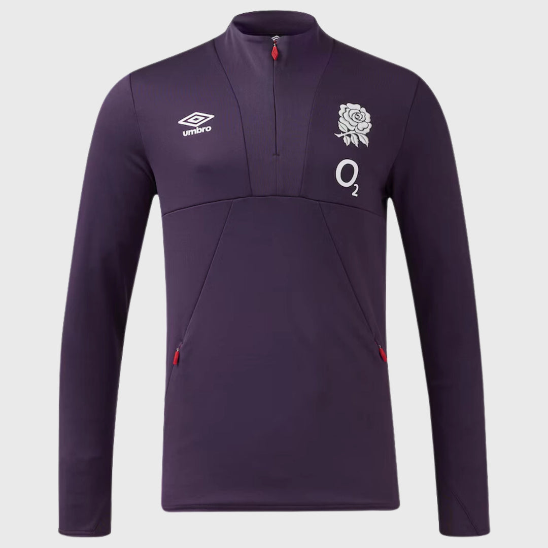 Umbro England Rugby Men's 1/2 Zip Fleece Nightshade - Rugbystuff.com