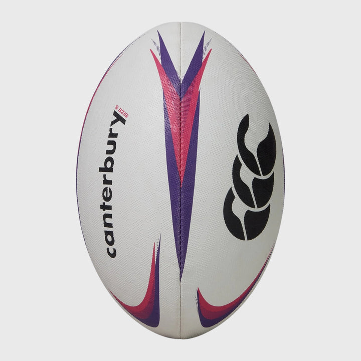 Canterbury Mentre Rugby Ball White/Purple/Pink - Rugbystuff.com