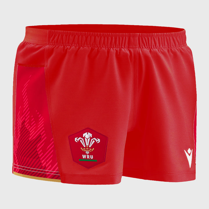 Macron Wales Women's Home Rugby Shorts 2024/25 - Rugbystuff.com