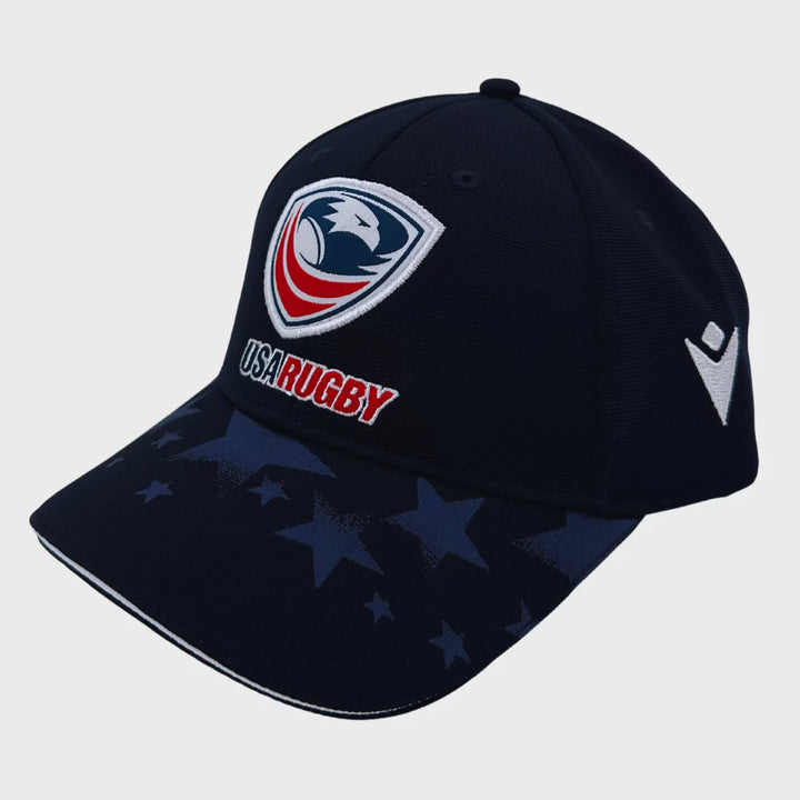 Macron USA Rugby Baseball Cap Navy - Rugbystuff.com