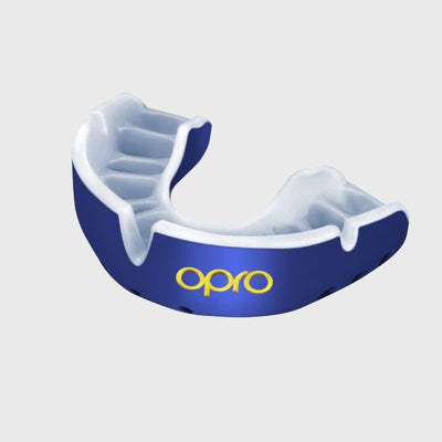 Opro Gold Mouthguard Pearl Blue/White