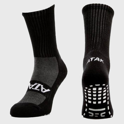 Atak Sports Shox Mid Length Grip Socks Black