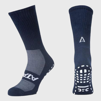 Atak Sports Shox Mid Length Grip Socks Navy