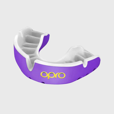 Opro Gold Mouthguard Purple/White